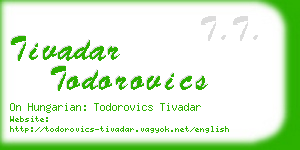 tivadar todorovics business card